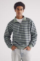 Springfield Sweatshirt trucker riscas verde