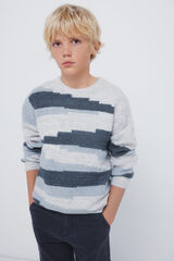 Springfield Kids Camisola com figuras geométricas para meninos azul