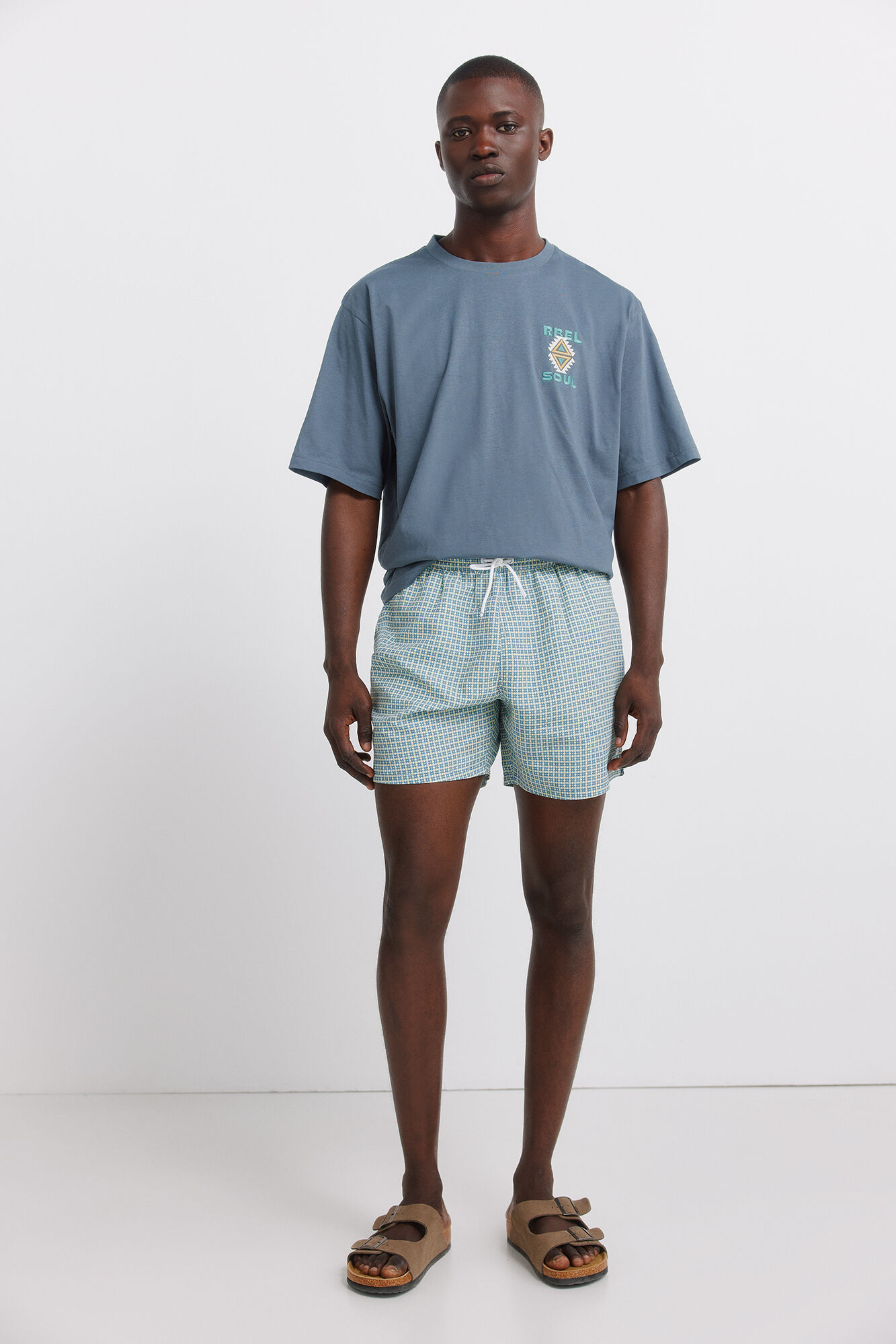 Springfield Ba&ntilde;ador estampado geom&eacute;trico bolsillo cremallera