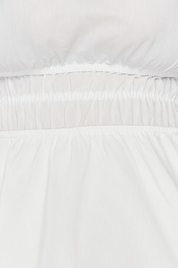 Trendyol Vestido midi com mangas bufantes bege