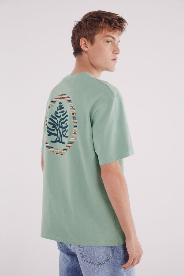 Springfield Camiseta árbol étnico verde