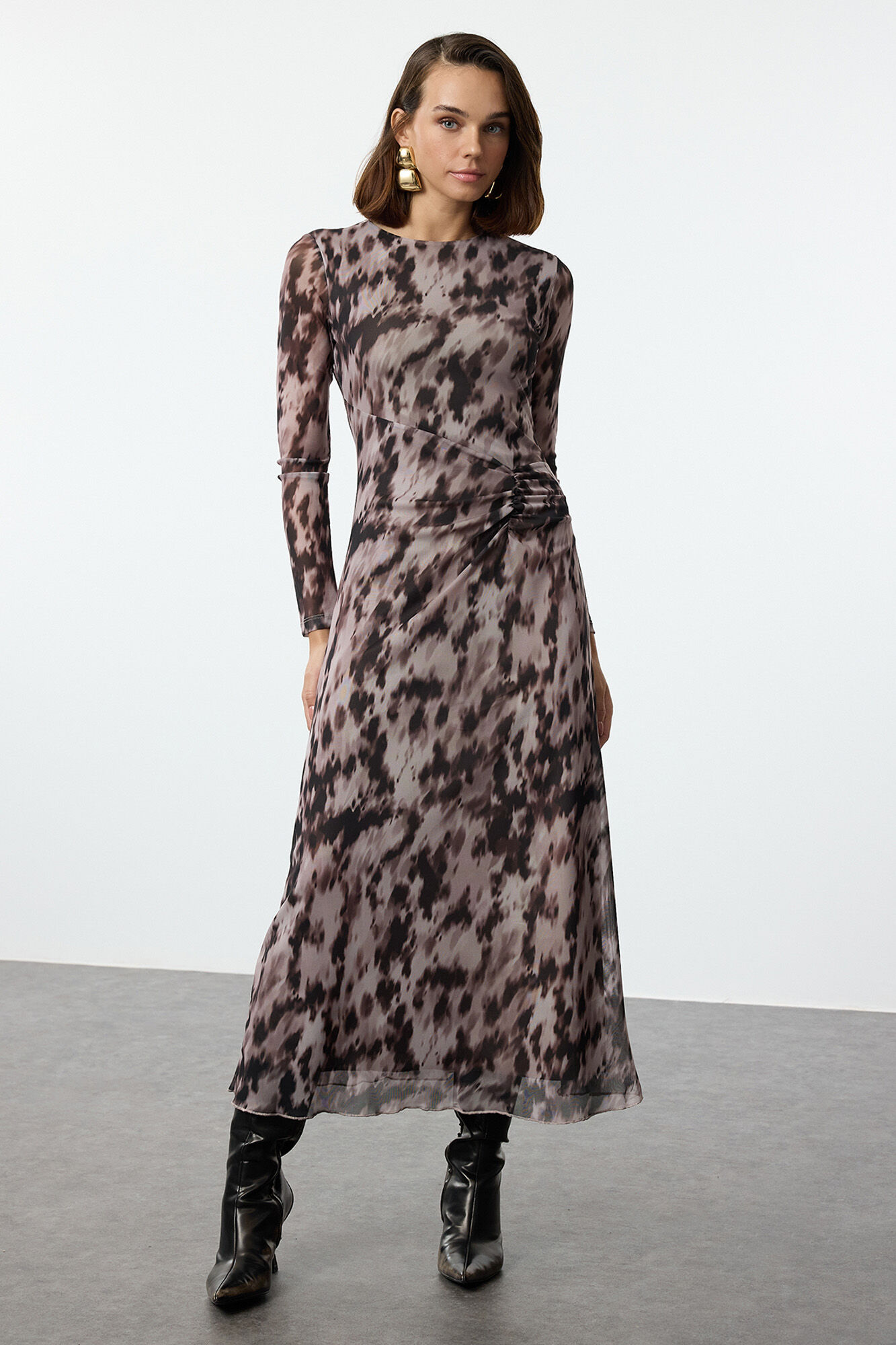 Trendyol Vestido comprido estampado