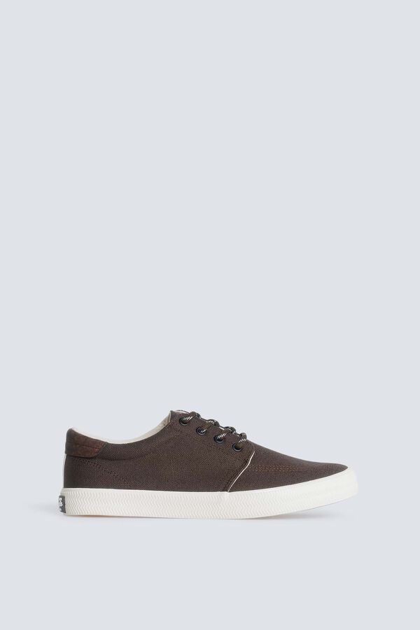 Springfield Sneaker ic&oacute;nica em tecido castanho
