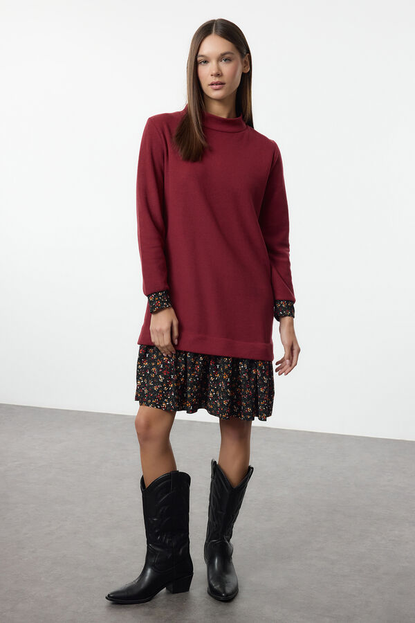Trendyol Vestido mini de malha estampado