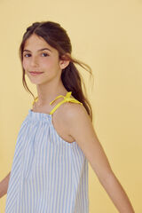 Springfield Kids Top riscas com alças para meninas azul