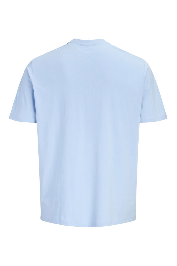 Jack & Jones PLUS T-shirt manga curta em algod&atilde;o azul