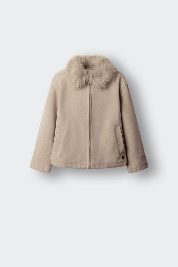 Springfield Kids Girl's short cloth jacket grey