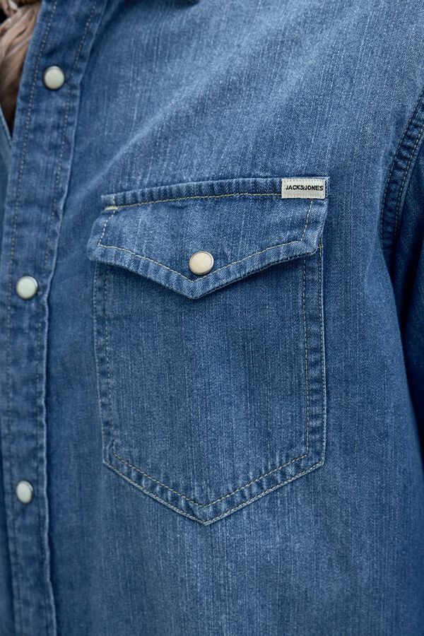 Jack & Jones Camisa de ganga regular azul