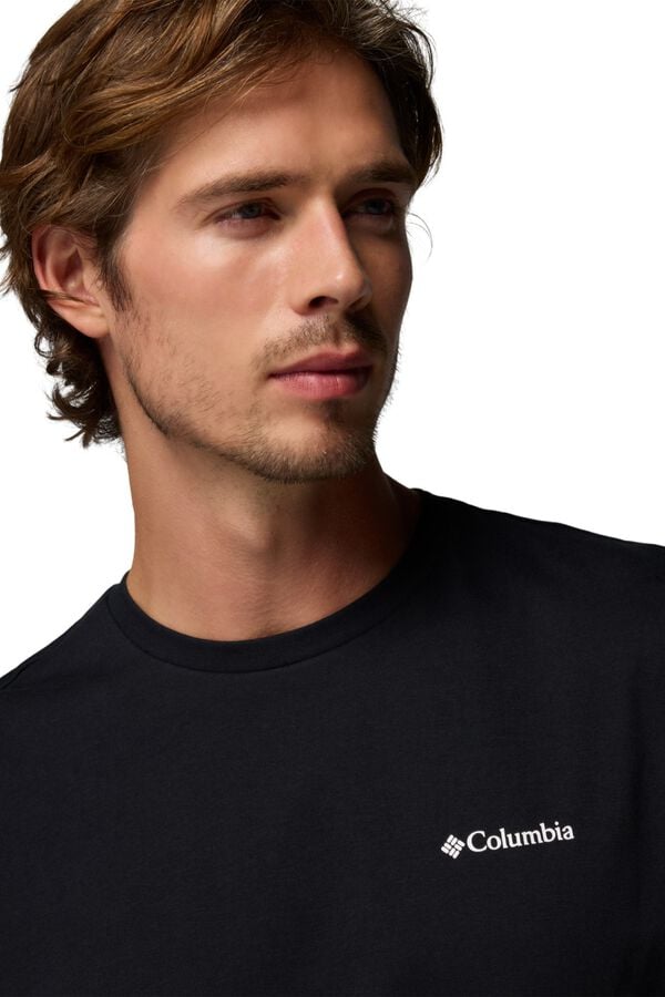 Columbia T-shirt com estampado de natureza nas costas preto
