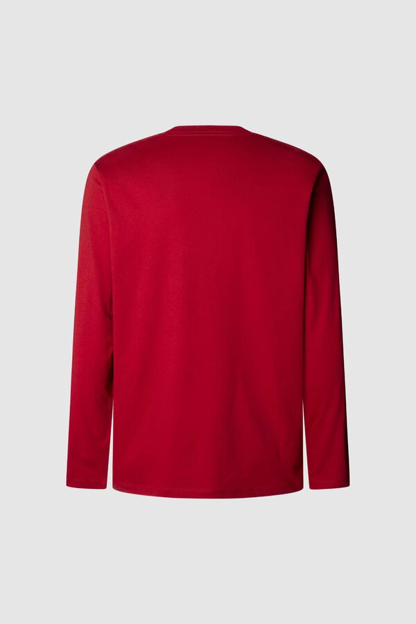 Pepe Jeans Camiseta manga comprida com logo  vermelho