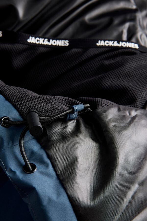 Jack & Jones Blus&atilde;o puffer com capuz azul