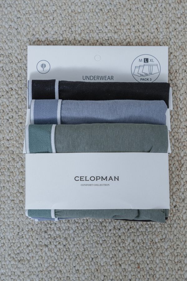 Celopman Pack 3 boxers verde