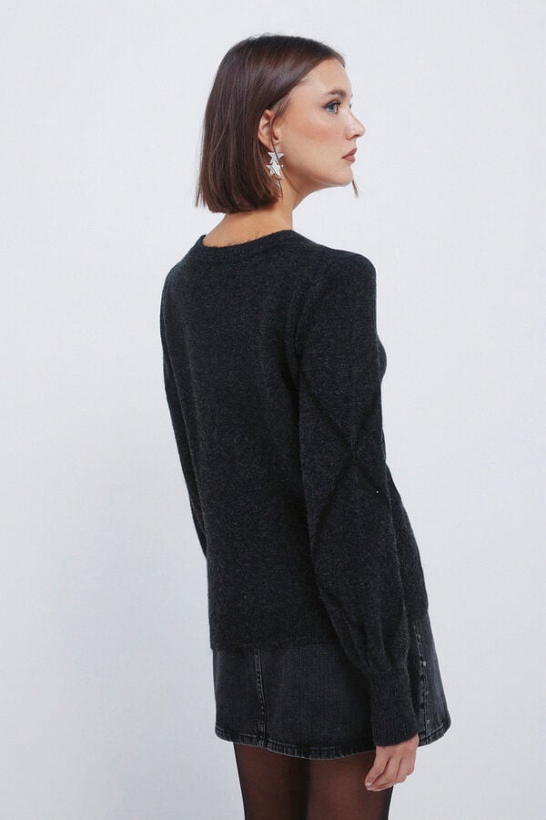 Springfield Camisola de lantejoulas com diamantes cinzento