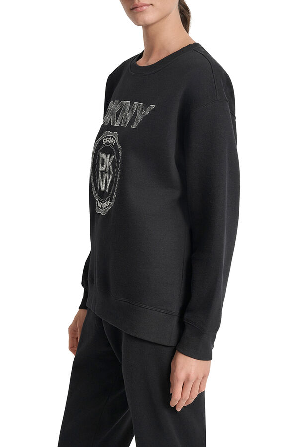 DKNY Sweatshirt com desenho de logo preto