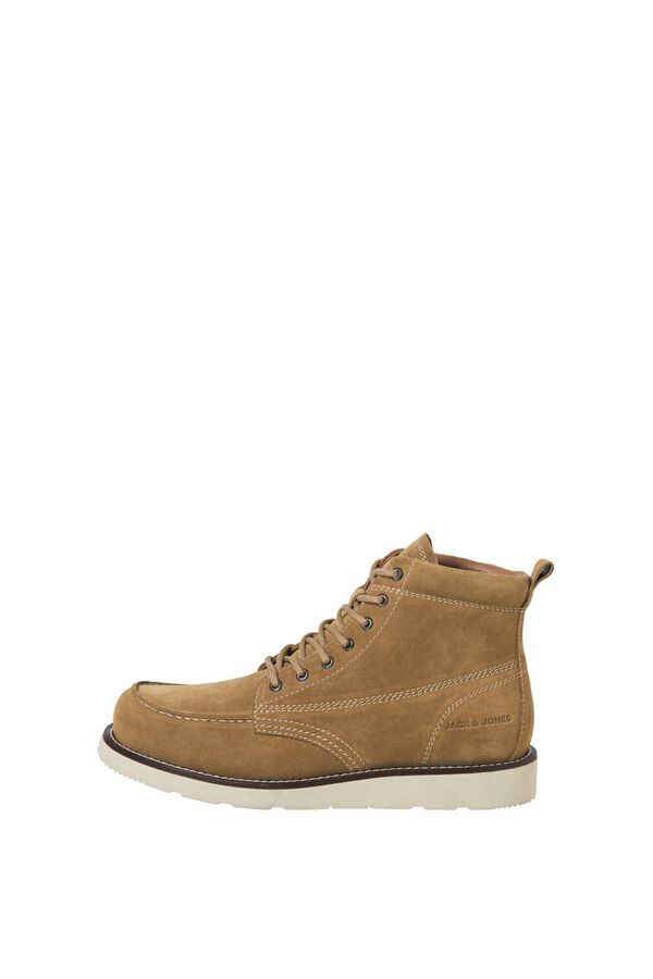 Jack & Jones Botines piel punta redonda marr&oacute;n