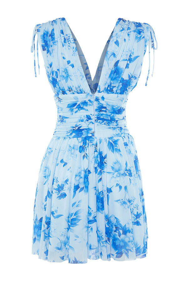 Trendyol Vestido curto decote em bico branco