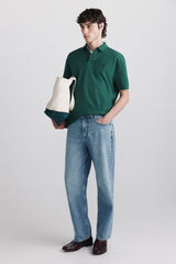Springfield Polo piqu&eacute; b&aacute;sico Springfield regular fit verde