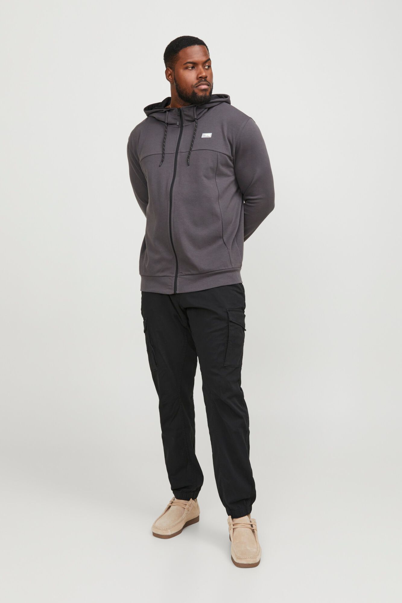 Jack & Jones PLUS Cal&ccedil;as cargo slim tapared fit PLUS