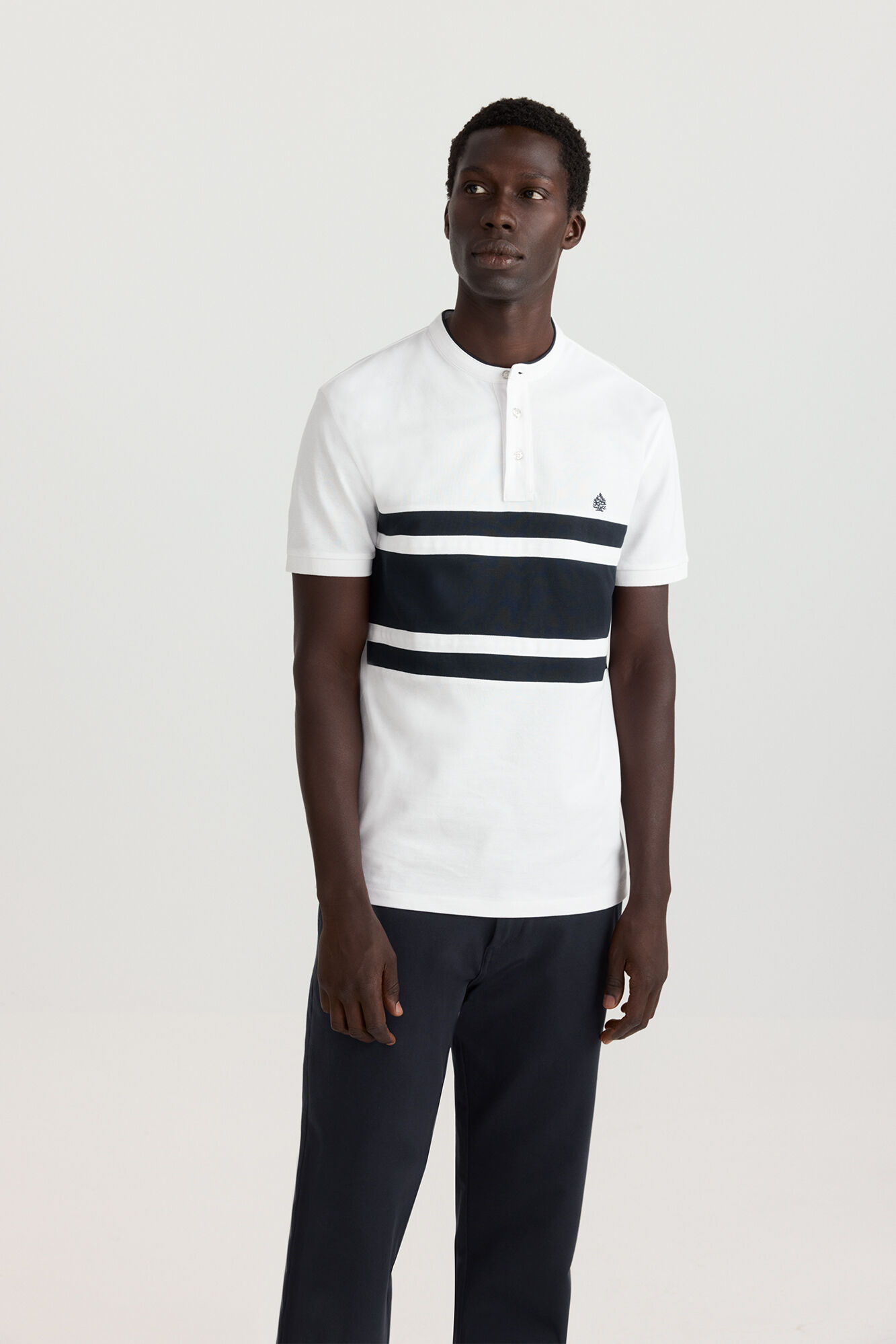Springfield Polo gola mao slim fit em blocos de cor