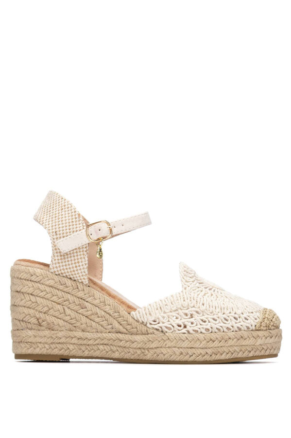 XTI Alpercata com cunha de juta bege