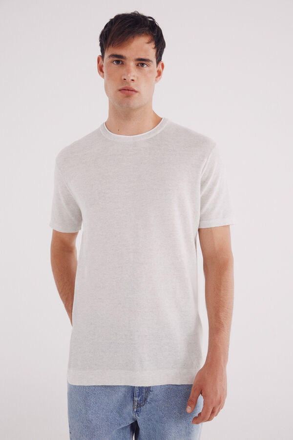 Springfield Jersey manga corta estructura gris