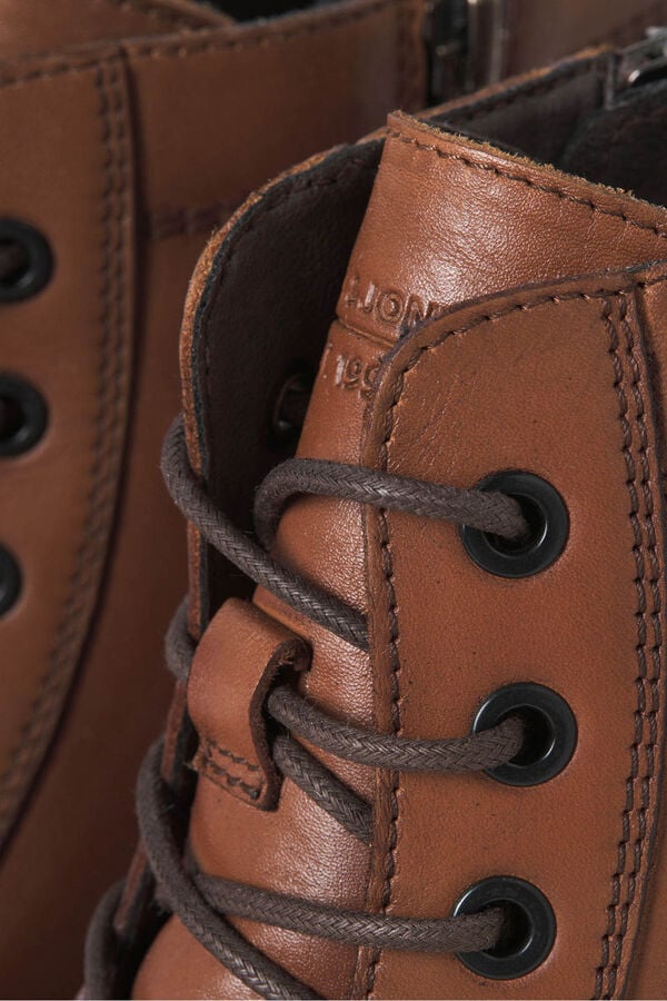 Jack & Jones Botas de couro para homem cru