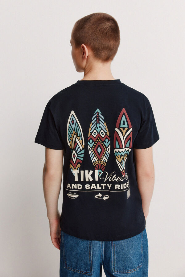 Springfield Kids T-shirt manga curta tiki infantil azul