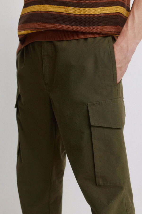 Springfield Cal&ccedil;as cargo corte reto estampado
