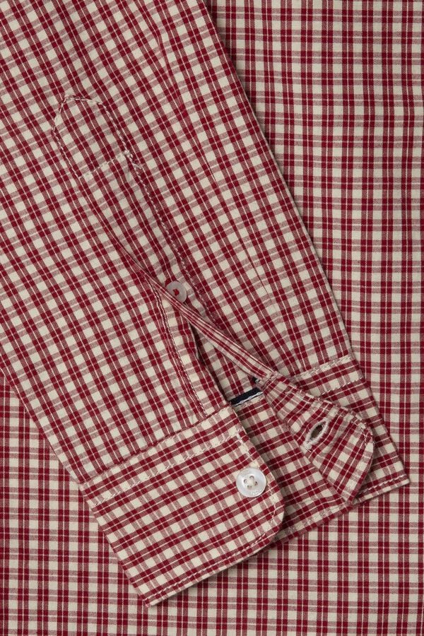 Pepe Jeans Camisa xadrez regular fit vermelho