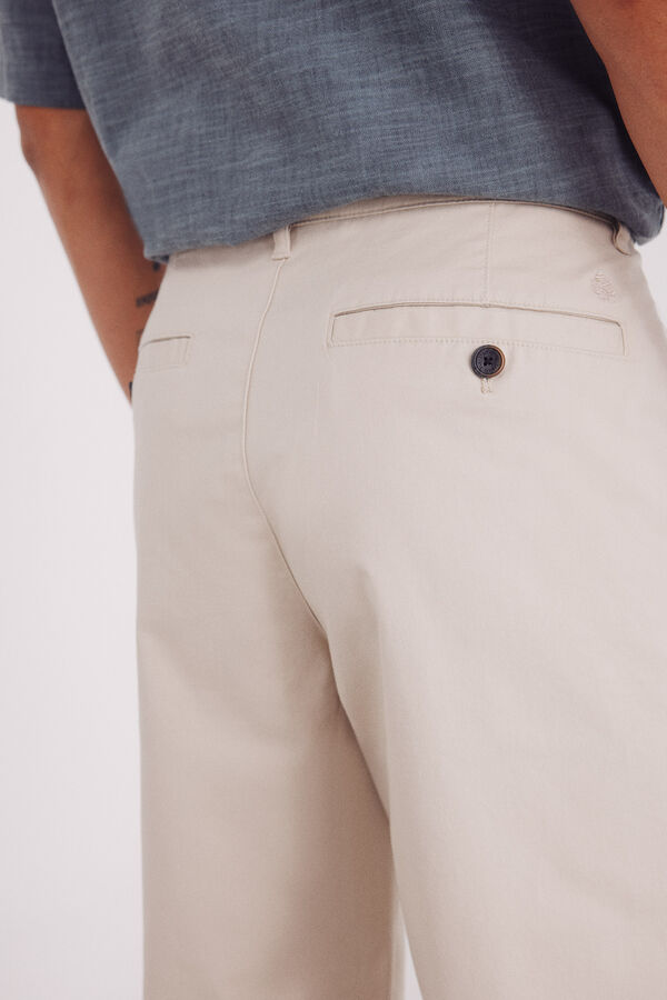Springfield Pantalón chino ligero slim fit beige