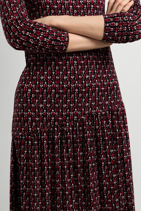 Pepe Jeans Vestido comprido fluido floral preto