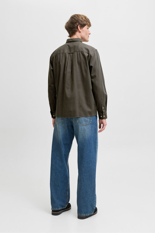 Jack & Jones Camisa estilo sarja cru