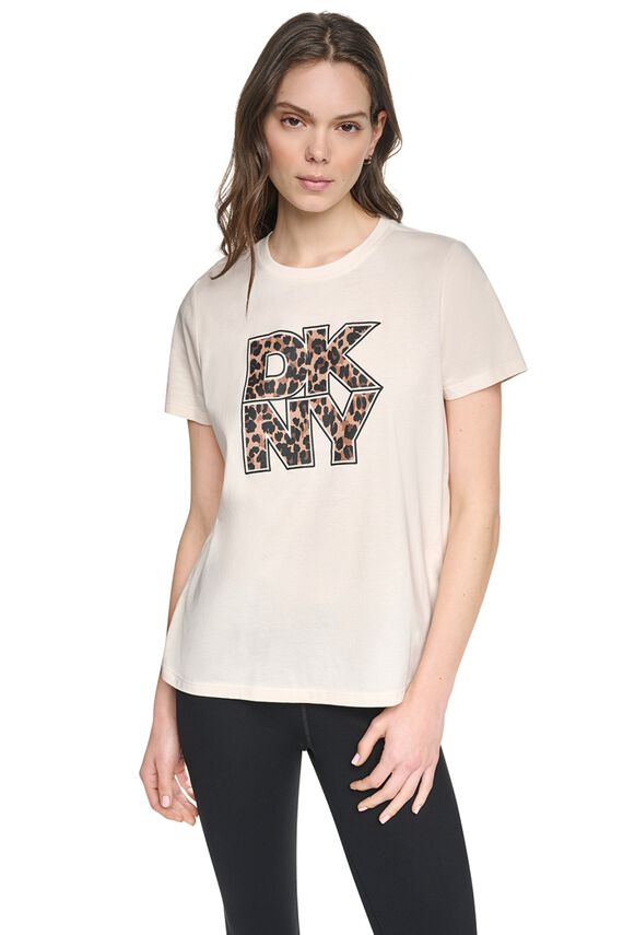 Camiseta manga corta logo animal print