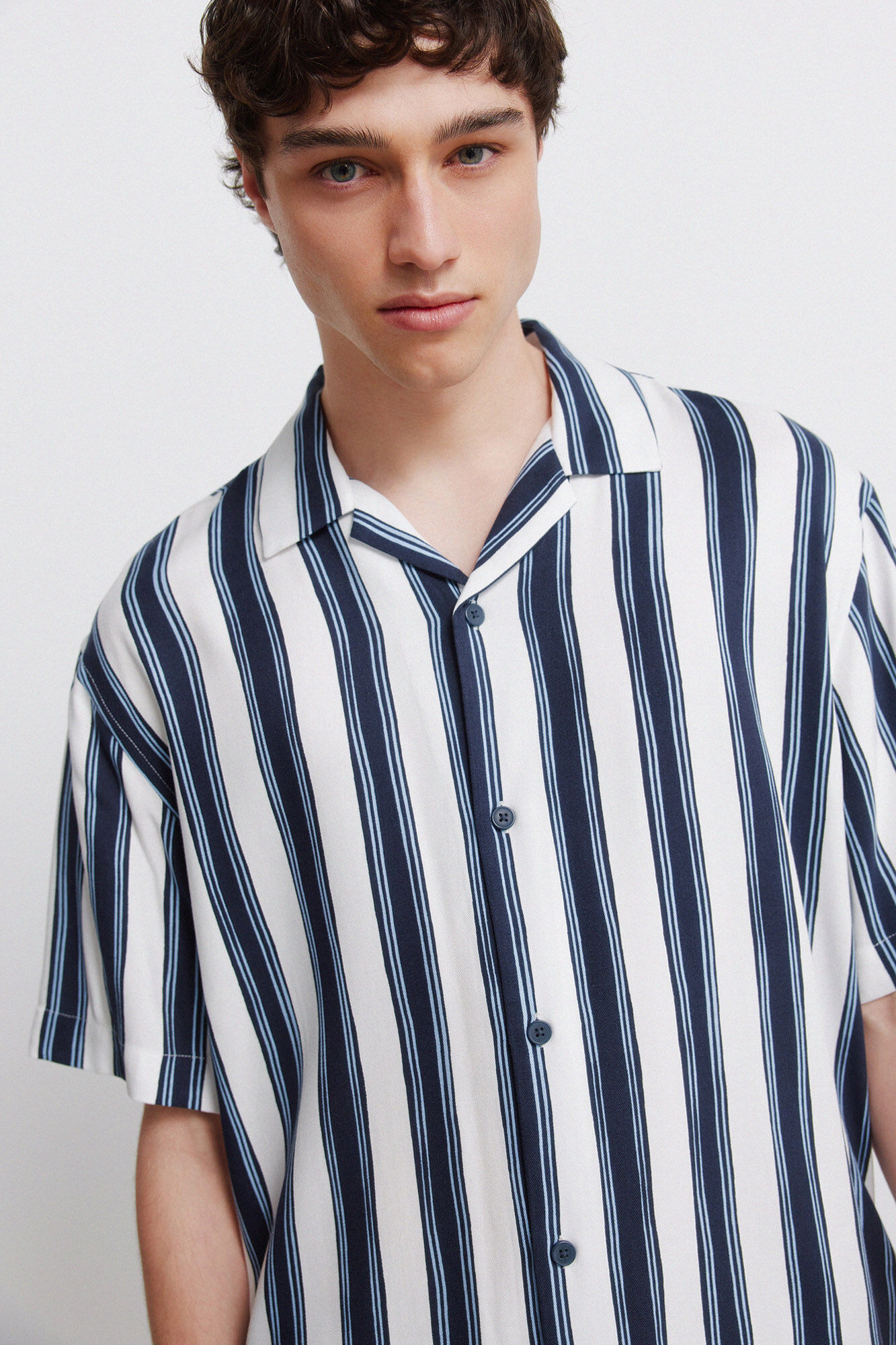 Springfield Camisa manga corta viscosa raya