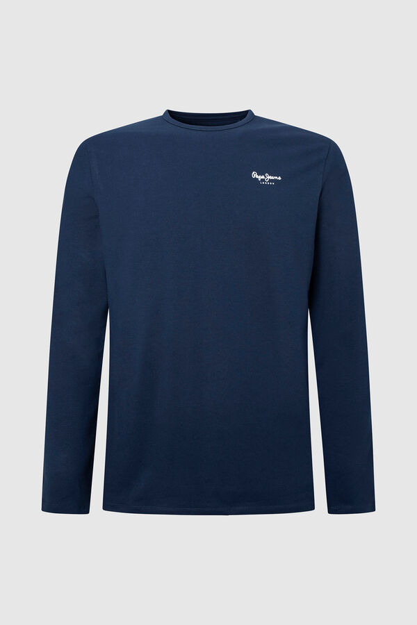 Springfield T-shirt with 2 printed logos, navy