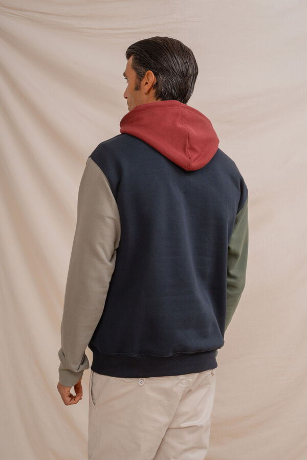 Celopman Moletom Sweatshirt tricolor azul
