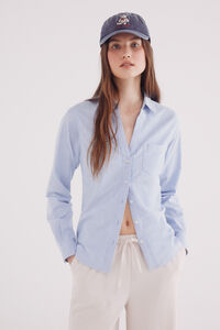 Springfield Camisa Oxford com gola aberta