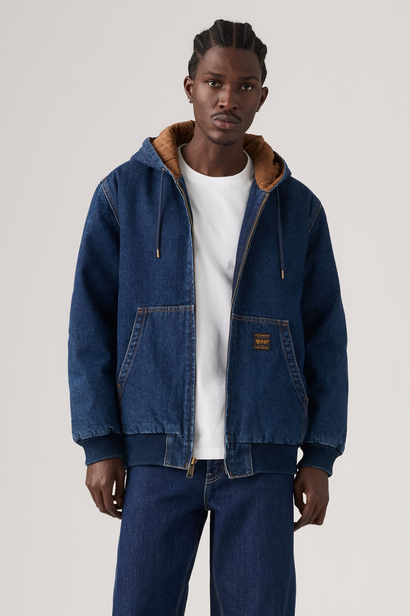 Levi's Blus&atilde;o bomber em ganga