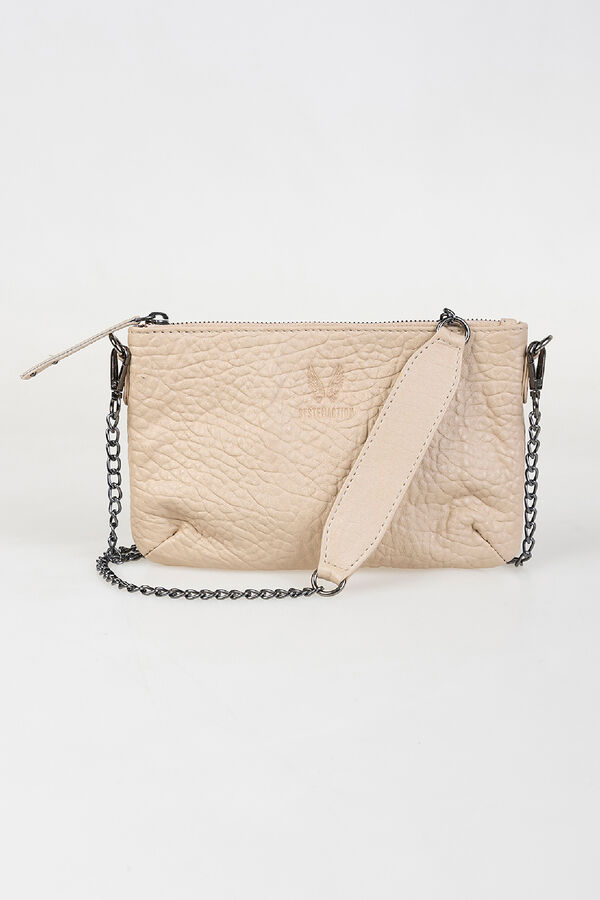 System Action Bolso peque&ntilde;o piel marfil