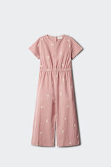 Springfield Kids Macac&atilde;o com bordados de menina rosa