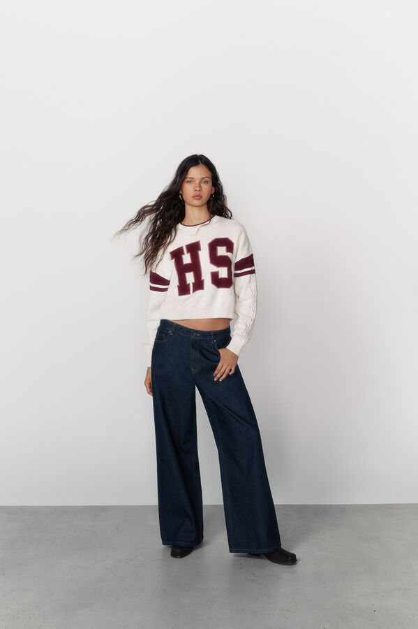 High Spirits Camisola do time do colégio branco