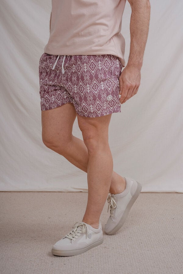 Celopman Fato de banho losangos vermelho