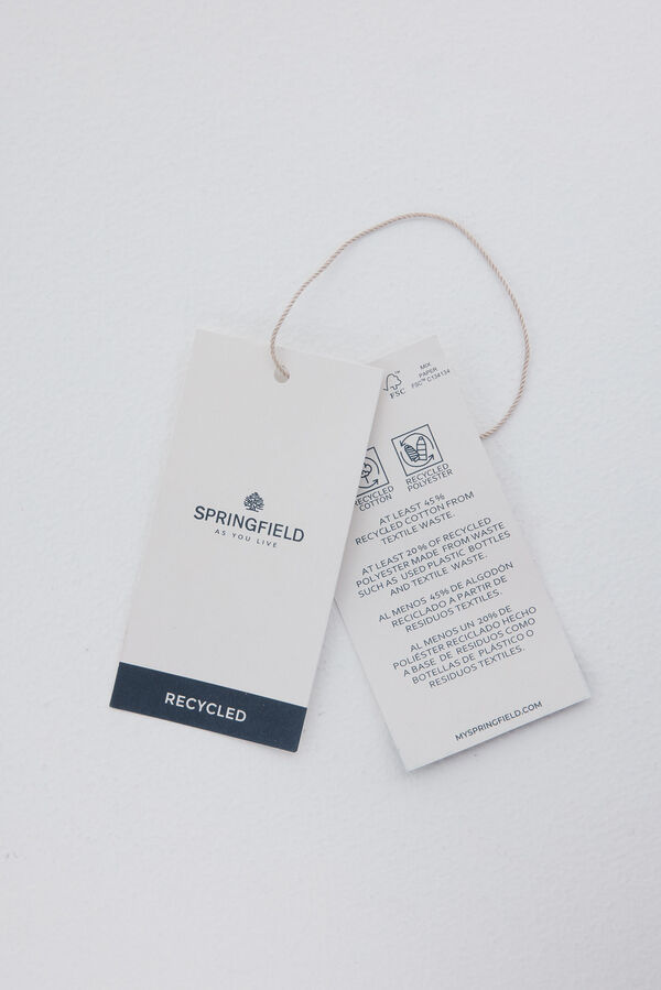 Springfield Camisola liso de fantasia torcida azul