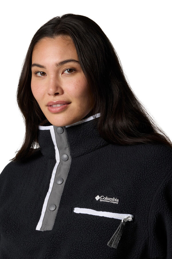 Columbia Casaco feminino Helvetia™ II com fecho médio Sherpa polar preto