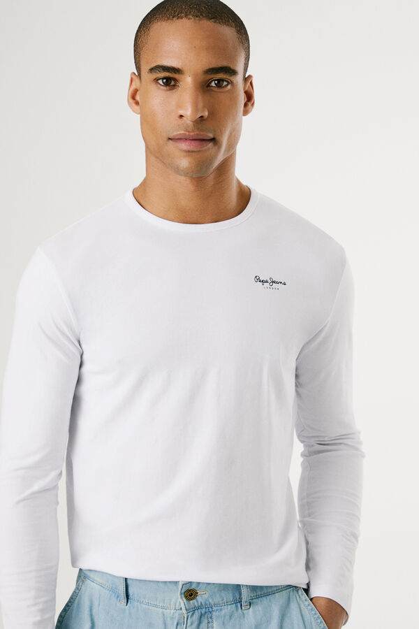 Pepe Jeans T-shirt manga comprida branco