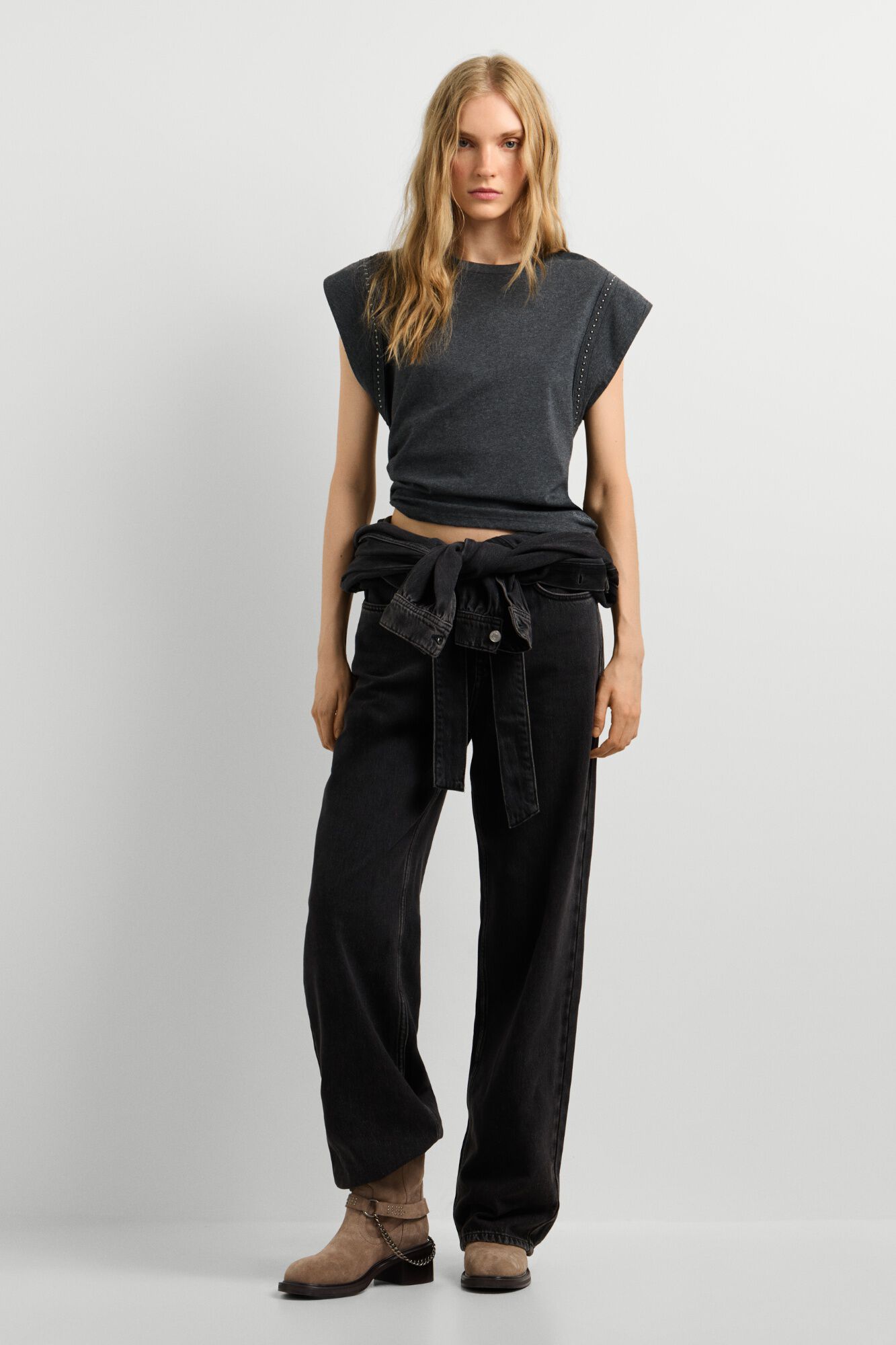 Pepe Jeans T-shirt de manga curta com tachas