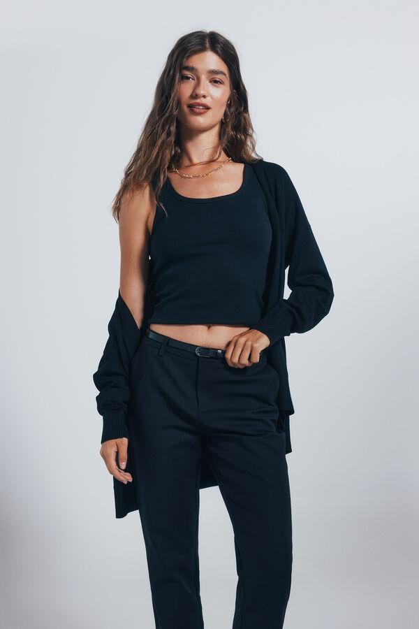 Springfield Calças chino retas preto