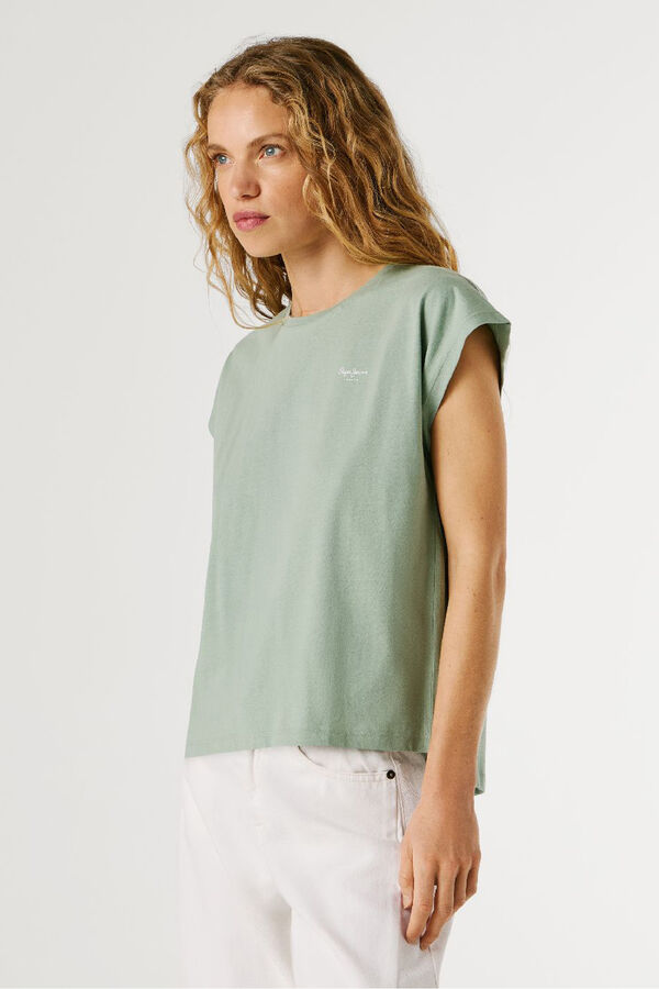 Pepe Jeans T-shirt manga curta bege