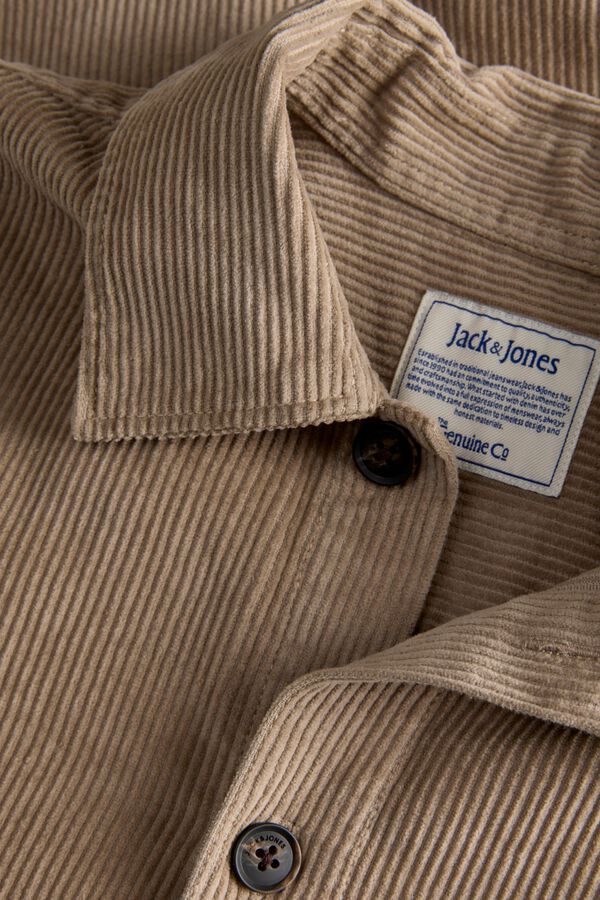 Jack & Jones Sobrecamisa 100% algod&atilde;o cinzento