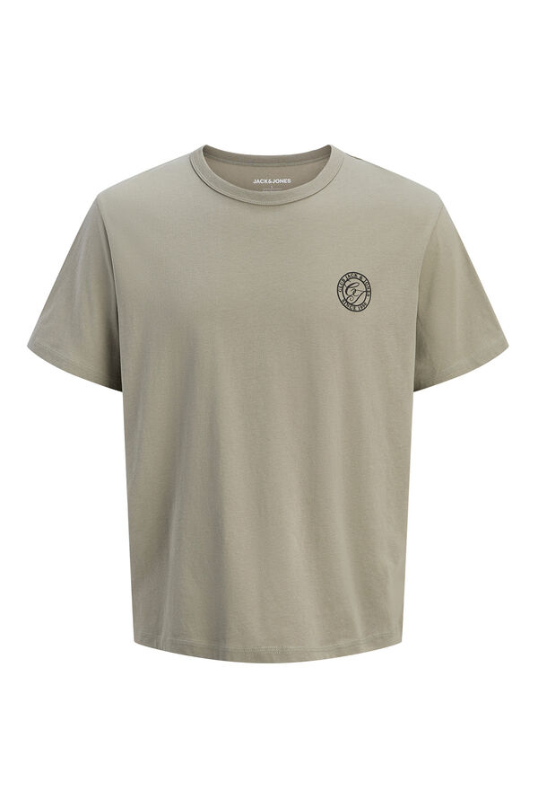 Jack & Jones camiseta b&aacute;sica e descontra&iacute;da cinzento